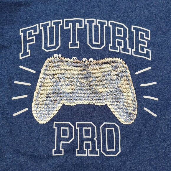 Osh Kosh FUTURE PRO Flip Sequin XBOX Controller Long Sleeve Shirt Boys Size 12 - Picture 3 of 7